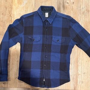 Men's Blue and Black Checkered Casual Shirt
